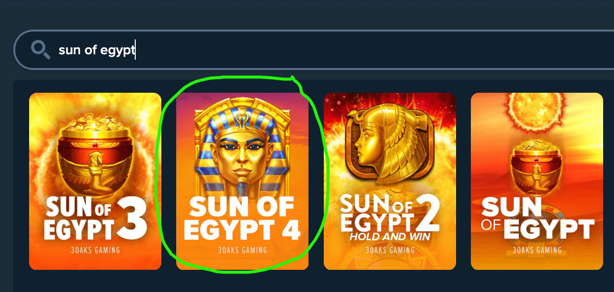 sun of egypt search